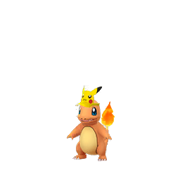 charmander with pikachu hat