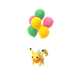pikachu green balloons