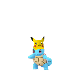 squirtle with pikachu hat