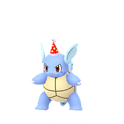 wartortle with party hat